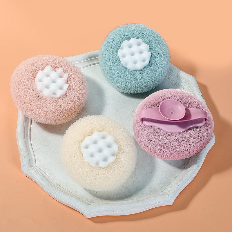 Мяч для ванны с присоской, мягкий отшелушивающий скребок, щетка для чистки мяча для ванны, мочалка для душа, мяч для чистки спины, принадлежности для ванной комнаты