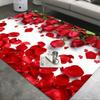 Flower Rose Carpet for Living Room Sofa Area Foot Rug Washable Home Bedside Decor Floor Mat Anti Slip Balcony Entrance Doormat