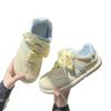 2025 Spring New Student Versatile Casual Moral Training Shoes Women's Niche Original Yellow Thick Baseplate Shoes Women's Fashion Trend