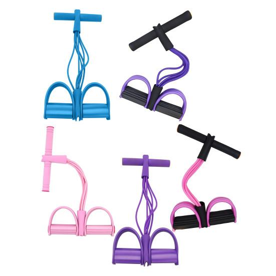 6-трубчатая педаль для приседаний с ручкой, многофункциональная натяжная веревка, эластичная педаль для йоги