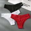 Sexy Lace Panties Hollow Breathable Women Underwear Low Waisted Solid Color Seductive Embroidery Fashion Panties Comfortable