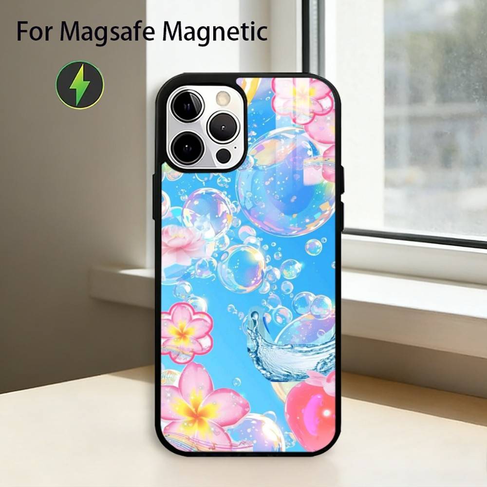 Цвет Frutiger Aero A-Art Чехол для телефона для iPhone17,16,15,14,13,12,11 Plus,Pro Магнитный для Magsafe Беспроводной зарядки