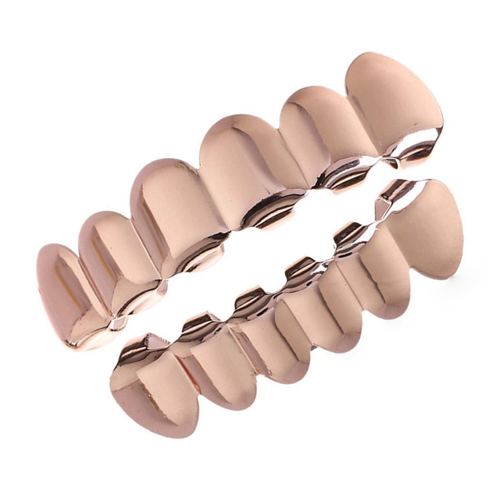 Стильный набор хип-хоп-грилзов для верхних и нижних зубов, съемные зубные колпачки, простая установка, стоматологические аксессуары для вечеринок