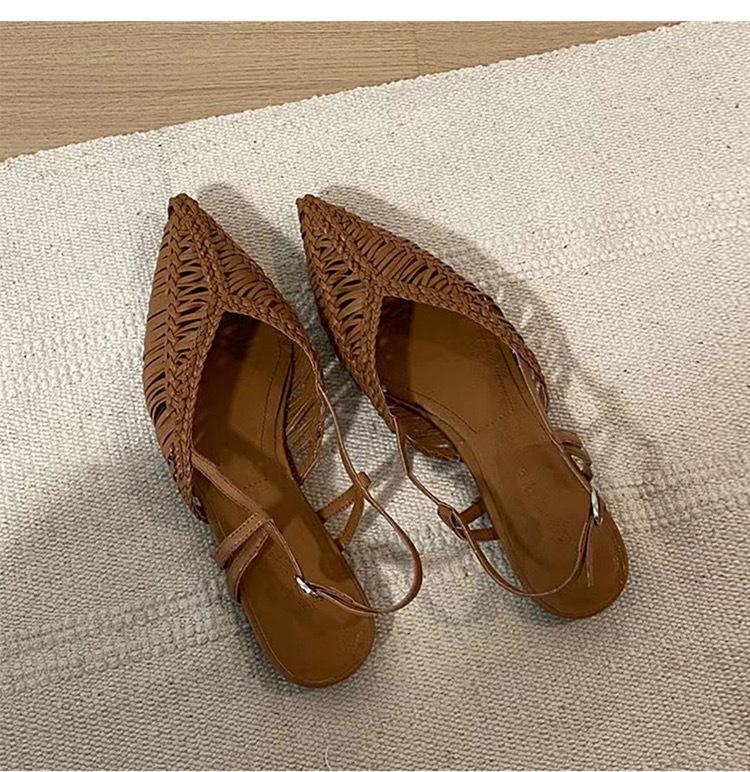 Коричневые плоские плетеные сандалии женские брендовые дизайнерские летние римские туфли для рыбаков для женщин черные сандалии De Mujer Verano ручной работы