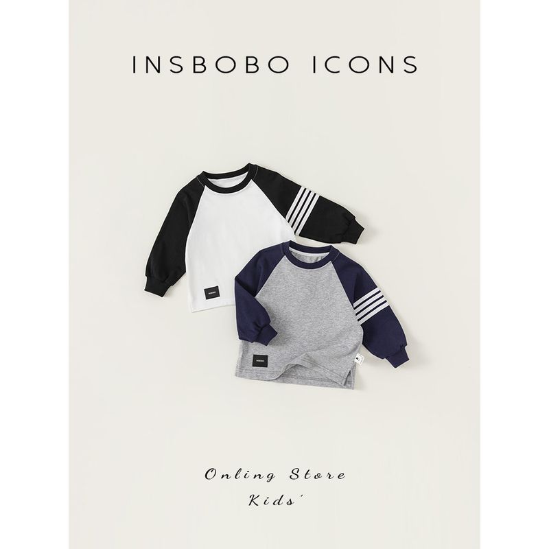 Children's Clothing Early Autumn Raglan Sleeve Bottoming Shirt Tops T-Shirt