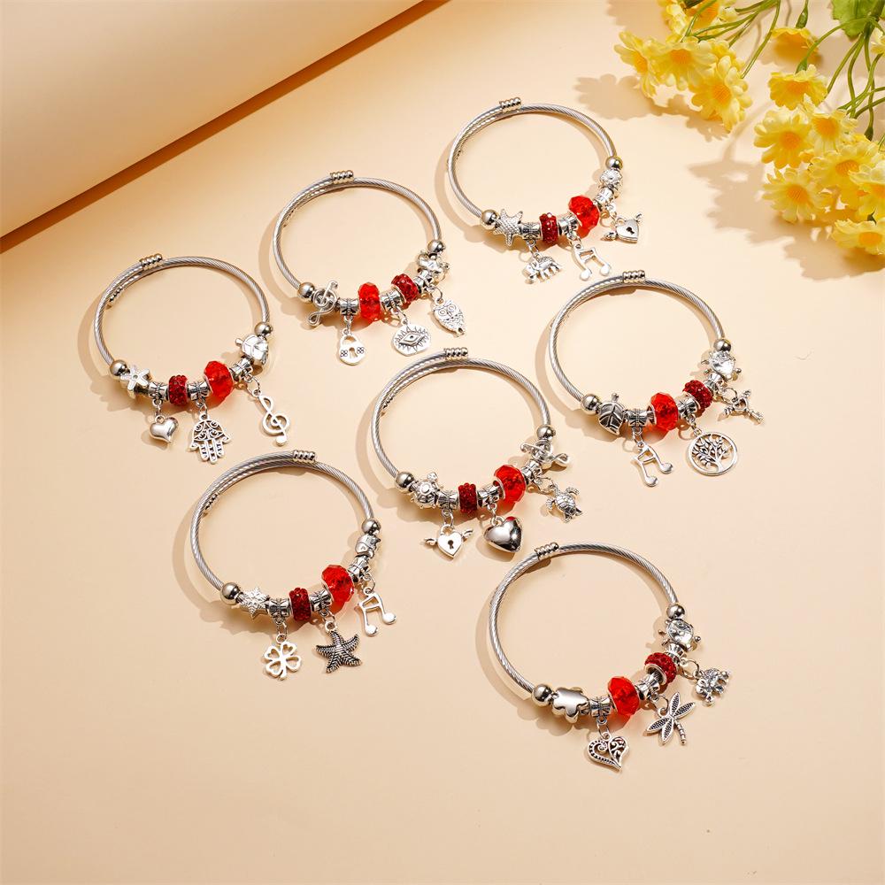 Модный европейско-американский браслет в стиле Панджиа с бисером и стразами для женщин