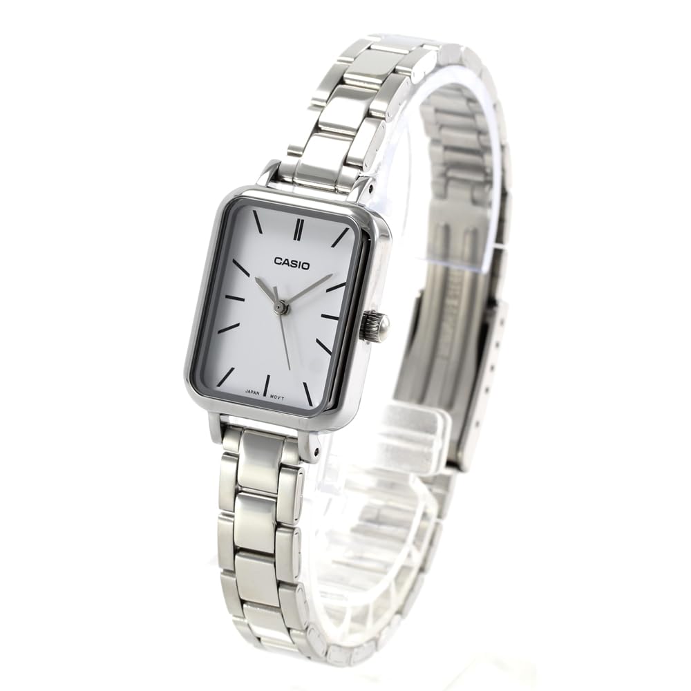 CASIO Casio Standard Cheap Casio Brass Women's Watch, Metal, Silver/White, LTP-V009D-7E [Used]