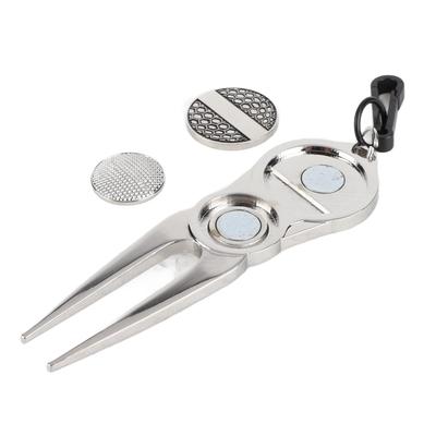 Портативный инструмент Divot Tool Вилка для паттинг-грина с маркером мяча