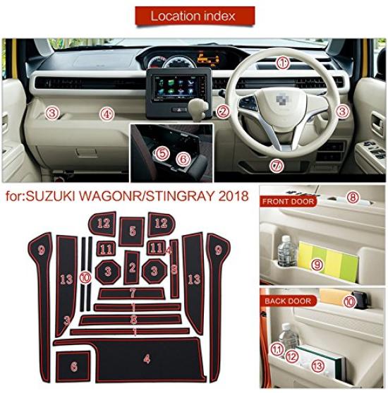 Suzuki Wagon Z Exclusive Pocket Mat Резиновый коврик SUZUKI WAGON R Mat Детали интерьера Аксессуары Защитный коврик R/Stingray/Custom MH35S/55S/85S/95S
