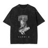 Cardi B Vintage Men T Shirt Washed  Creative Tees Short Sleeve Round Neck Tshirts 100 Cotton Gift Clothes