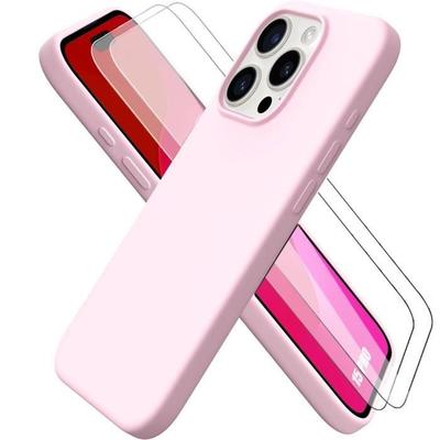 Силиконовый чехол - для iPhone 15 Pro - Розовый - Ударопрочный - Защита от царапин - Гибкий