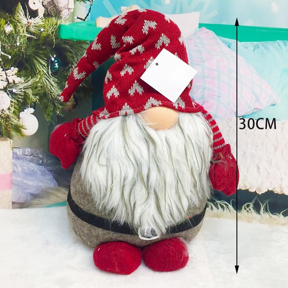 Санта-Снеговик Гном для дома, дома и улицы, украшение, плюшевые рождественские украшения, выдвижная стоячая игрушка, рождественские куклы