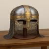 Viking Chainmail Helmet with Stand  for Battle Armor 18G Steel and SCA Larp Medieval Combat Helmet Viking Gift for Him