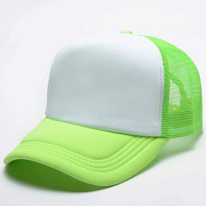 Truck hat sponge mesh hat printed logo light board cap sun protection breathable sun hat sun hat embroidery