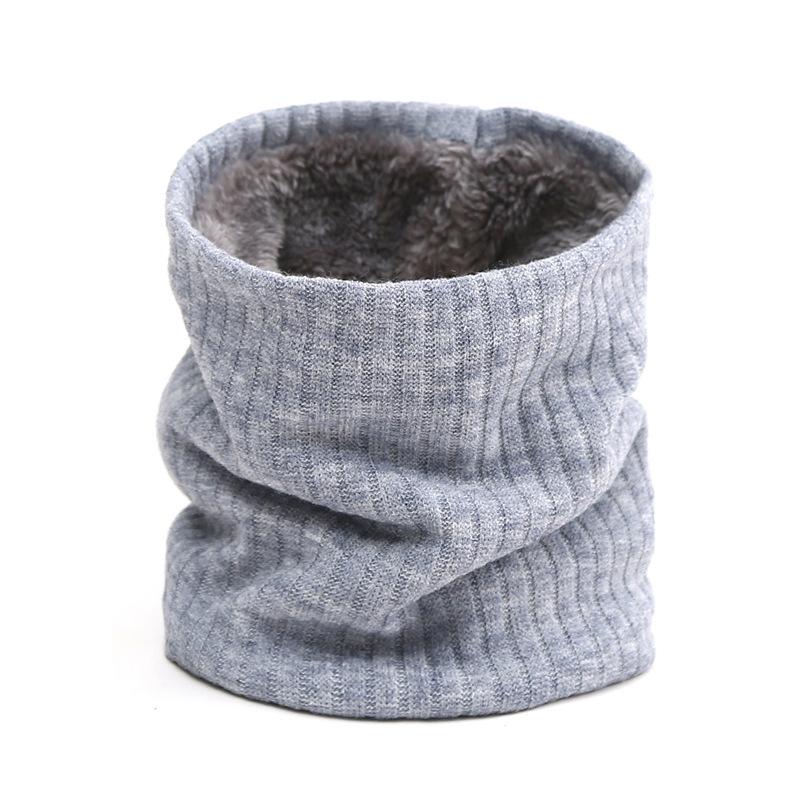 Fashion Stripe Plush Thicken Warm Winter Ring Scarf Women Men Knitted Full Face Mask Snood Neck Scarves Bufanda Muffler
