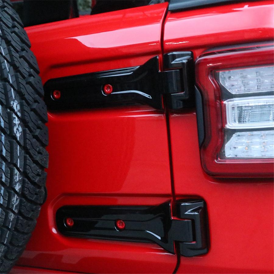 Tailgate Door Spare Tire Hinge Cover Trim Black For Jeep Wrangler JL M 2018-2019