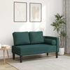 VidaXL Chaise Longue with Cushions Dark Green Fabric, Upholstered Sofa, Sofa for Bedroom, 2-seater Sofa, 4007582
