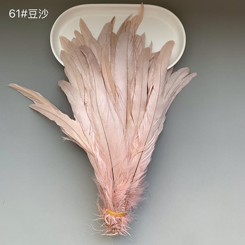 25-30Cm Faded Colorful Cock Tail Feathers Diy Handmade Performance Dance Decoration Crafts Clothing