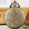 Antique Bronze Leaf Pattern Round Quartz Movement Pocket Watch,With 80CM Necklace Pendant ,Great Gift Watch for Women and Men