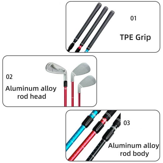 Регулируемая клюшка для гольфа Телескопическая режущая штанга из алюминиевого сплава Левая Правая Гольф