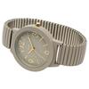 Fieldwork Women's Analog Watch with Metal Band and Accordion Strap, Stainless Steel, Single Color, Soft Gray, JN040-2