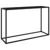 VidaXL Console Table Black, 120x35x75 Cm Tempered Glass
