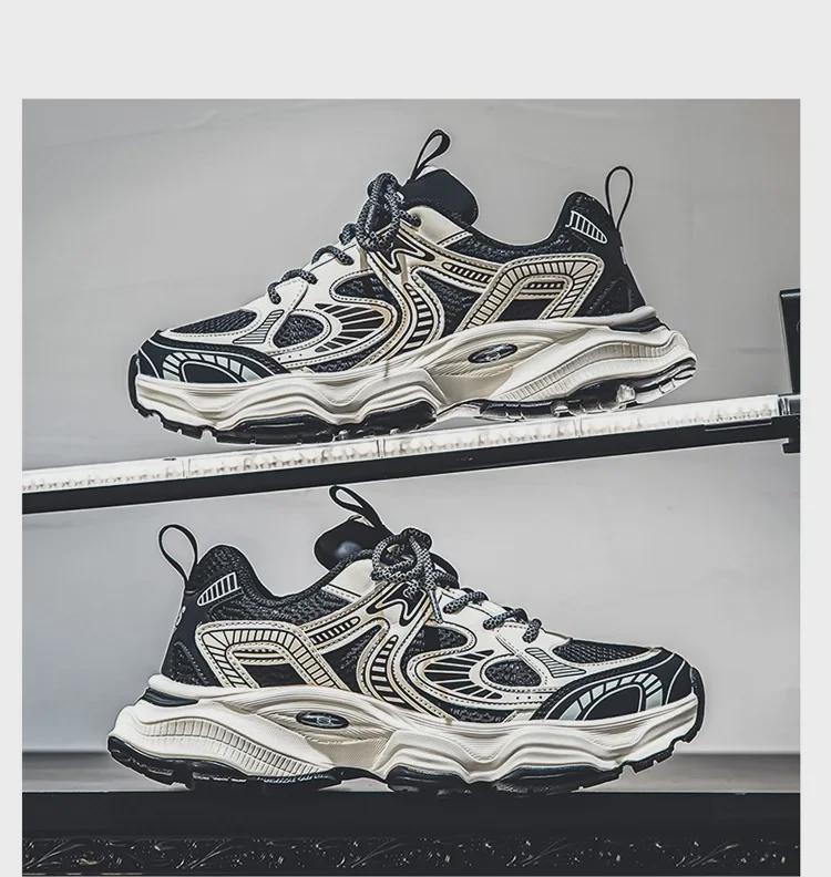 2024 Новые летние мужские кроссовки из дышащей сетки с подошвой, увеличивающей рост