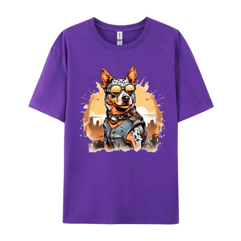 Australian Cattle Dogs T Shirt for Men Funny Pet Lover Cool Print Tshirt Graphic T Shirts Men Cotton Gift