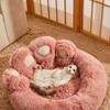 Dog Bed Winter Cat Pet Sofa Cute Bear Paw Shape Comfortable Pet Sleeping Beds Soft Fluffy Cushion