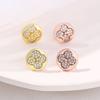 Korean Version of Fashion Temperament Simple, Small and Exquisite Four-leaf Clover Earrings Women's Jewelry