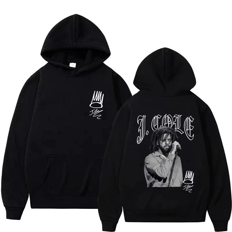 Худи с принтом хип-хоп исполнителя J Cole Модное мужское