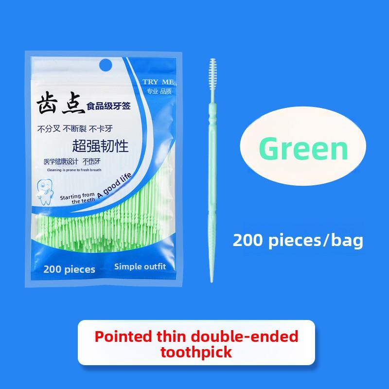 Double-ended Disposable Bagged Toothpicks for Cleaning Between Teeth