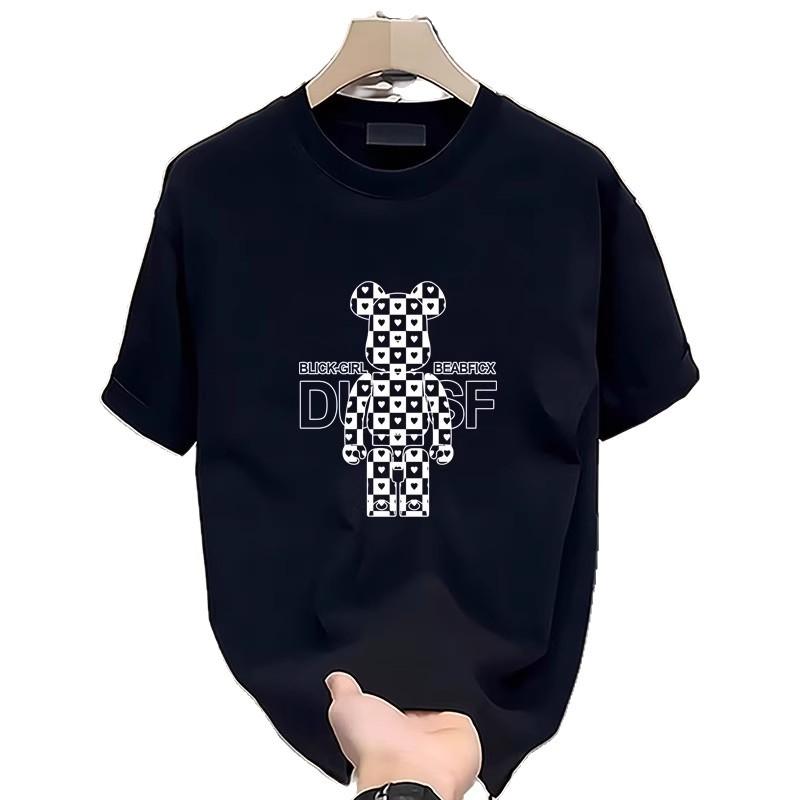 Short Sleeve Cotton Men'S Printed T-Shirt Trend Men'S And Women'S Versatile Crew Neck T-Shirt Men'S