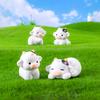 Cow Figurine Resin Tiny Cattle Ornament Miniature Animal Statue Toy Fairy Garden Microlandscape Desktop Decoration