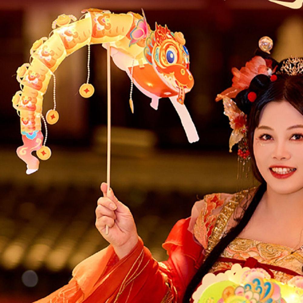 Traditional Lucky Dance Snake Lantern Cute New Year Luminous Lantern Good Luck Decoration