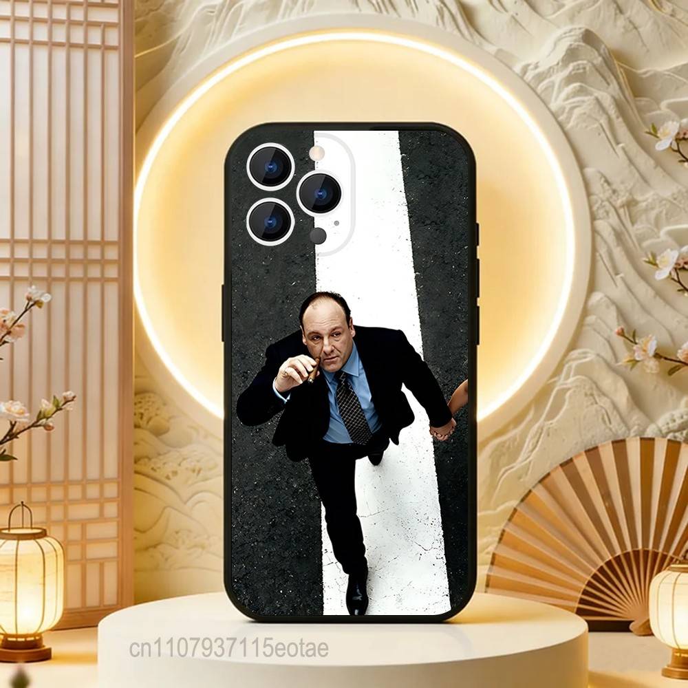 ТВ Сериал Сопрано Тони Чехол для iPhone 17,16,15,14,13,12,11,Pro,Max,Plus,E,Air,Mini Защитный Черный Чехол