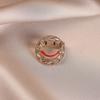 Smiling Face Anti-glare Brooch, High-end and Niche Design Sense, Suit Accessory Brooch