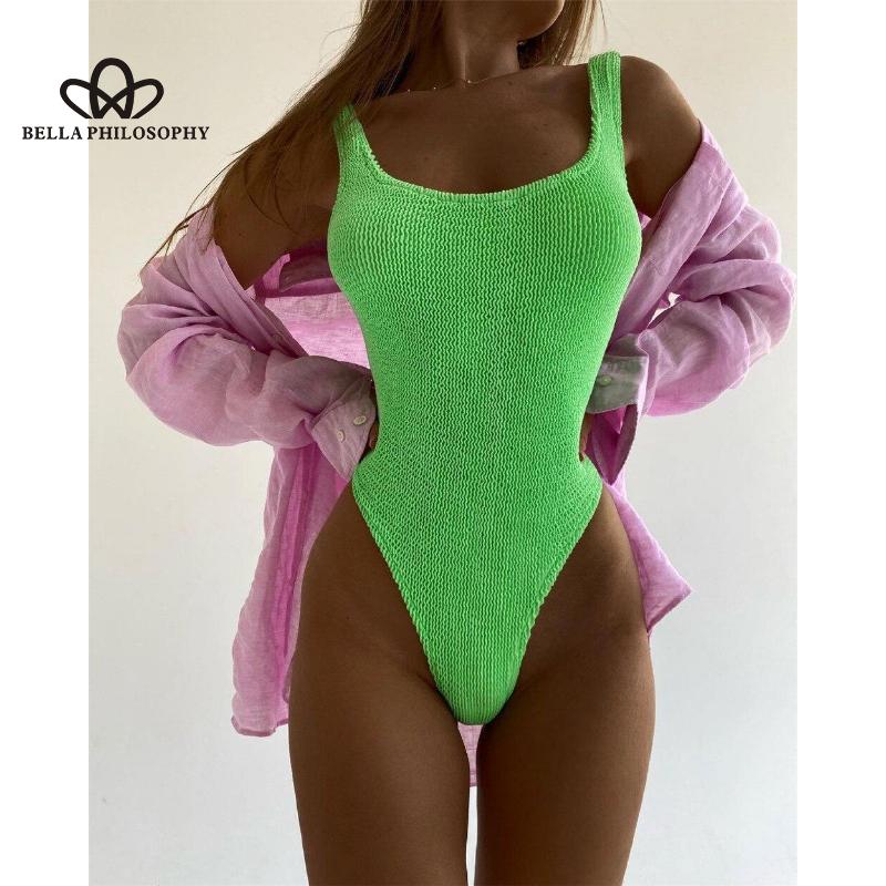 Sexy Women One Piece Swimsuit Swimwear Female Solid Push Up Thong Bather Bathing Suit Monokini Brazilian Swimming Suits