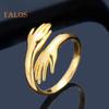 Women Open Ring Hugging Shape Adjustable Solid Color Polished Retro Electroplated Finger Ring Valentines Day Gift Lady Jewelry