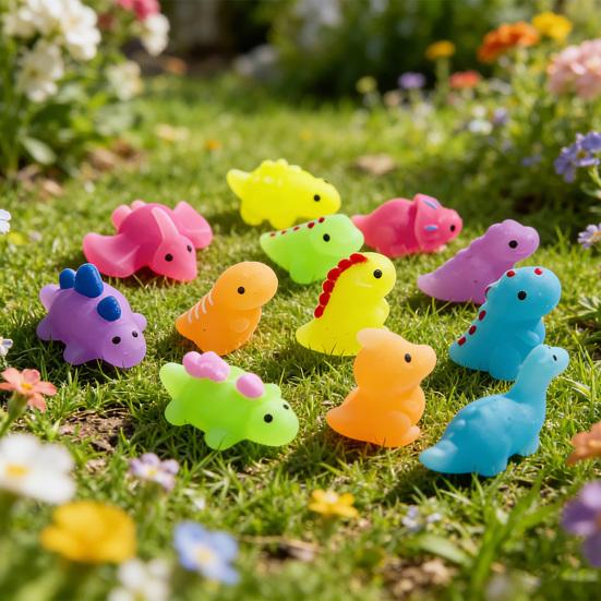 Mini Dinosaur Squeeze Toy Anxiety Relief Cartoon Dino Sensory Toy Soft Stretchy Stress Ball Home Office Worker Relaxation