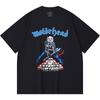 Хлопковая футболка плотностью 230 г/м² 100% Хлопок Heavy Metal Футболка с принтом рок-группы Популярная музыка Унисекс Тяжелая хлопковая футболка