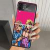 Жесткий ПК Чехол для Телефона JoJo's Bizarre Adventure Золотой Ветер Для Samsung Galaxy Z Flip 7 6 5 4 3 Черный ZFlip7 ZFlip6 Flip5 Flip4 Flip3