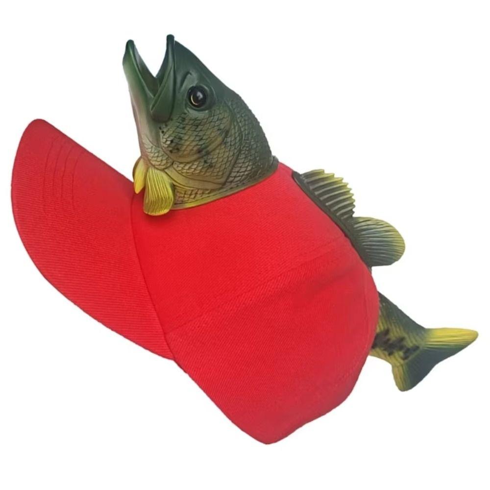 Holiday Headwear Fish Baseball Hat Parent Child Party Fish Hat Novelty Fishing Cap Outdoor Sports