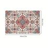 1 шт. розовый напольный коврик с богемным узором, современный кухонный полиэстеровый ковер, нескользящий, цветной, для дома, ванной комнаты, спальни, гостиной, декора