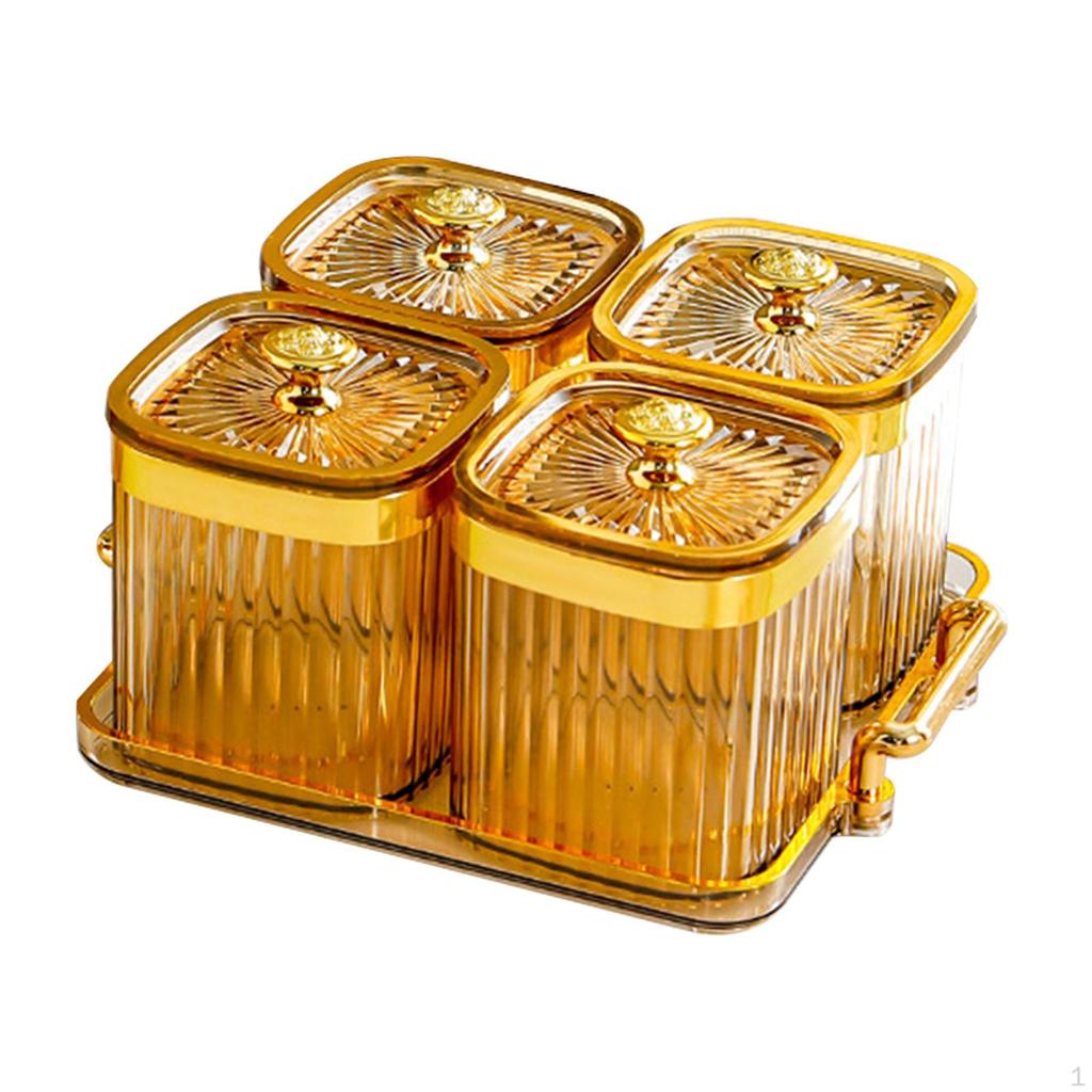 Тарелка для сухофруктов, конфет, орехов, блюдо с крышкой, 4 решетки, разделенные сервировочные тарелки, закуска для вечеринки