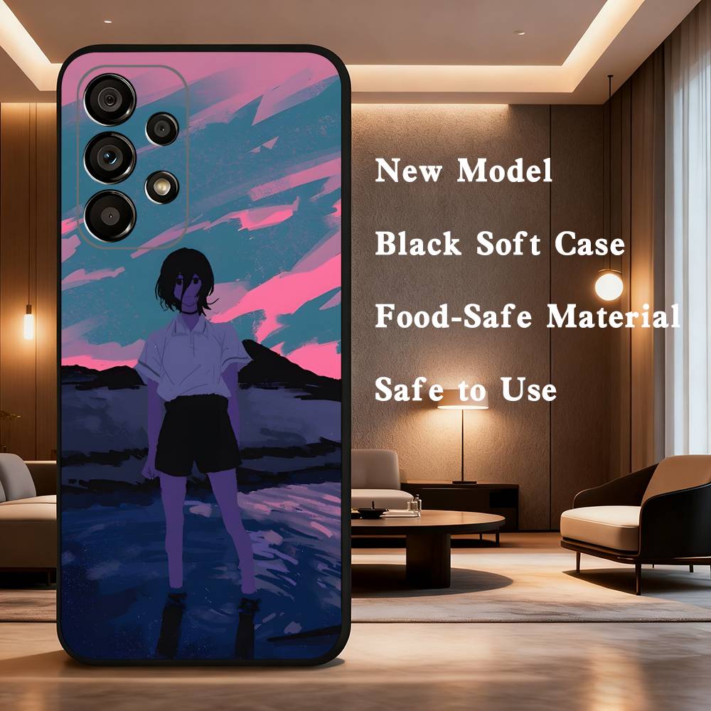 C-Chainsaw M-Man Reze Phone Case For Samsung Galaxy A73,31,32,72,41,53,52,71,22,5G,Note,J7,8,9 Soft Black Cover