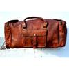 Bag Gym Leather Goat Travel Vintage Genuine Luggage Brown New Men's Duffel