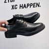 Черные туфли Brock с гравировкой из кожи, свадебные туфли, мужские туфли для жениха, популярная кожаная обувь 2024 года 1233-A