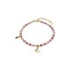 Bracelet - LUXENTER - Axelon - Argent Sterling 925 - Finition or Jaune 18k - Laque Rose