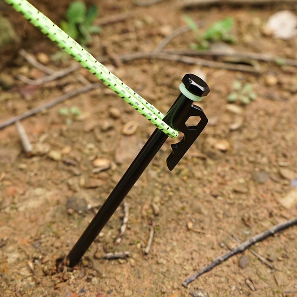 4/8Pcs Tent Stakes Forged Steel Tent Pegs Heavy Duty Ground Stakes 30cm Camping Tent Spikes with Storage Bag for Outdoor Camping